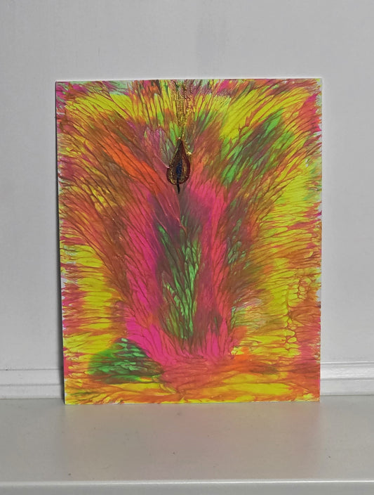 ARCIL Advent Flames – 4-teiliger Adventskranz als Acryl-Wandobjekt mit Magnet-Kerzenhaltern