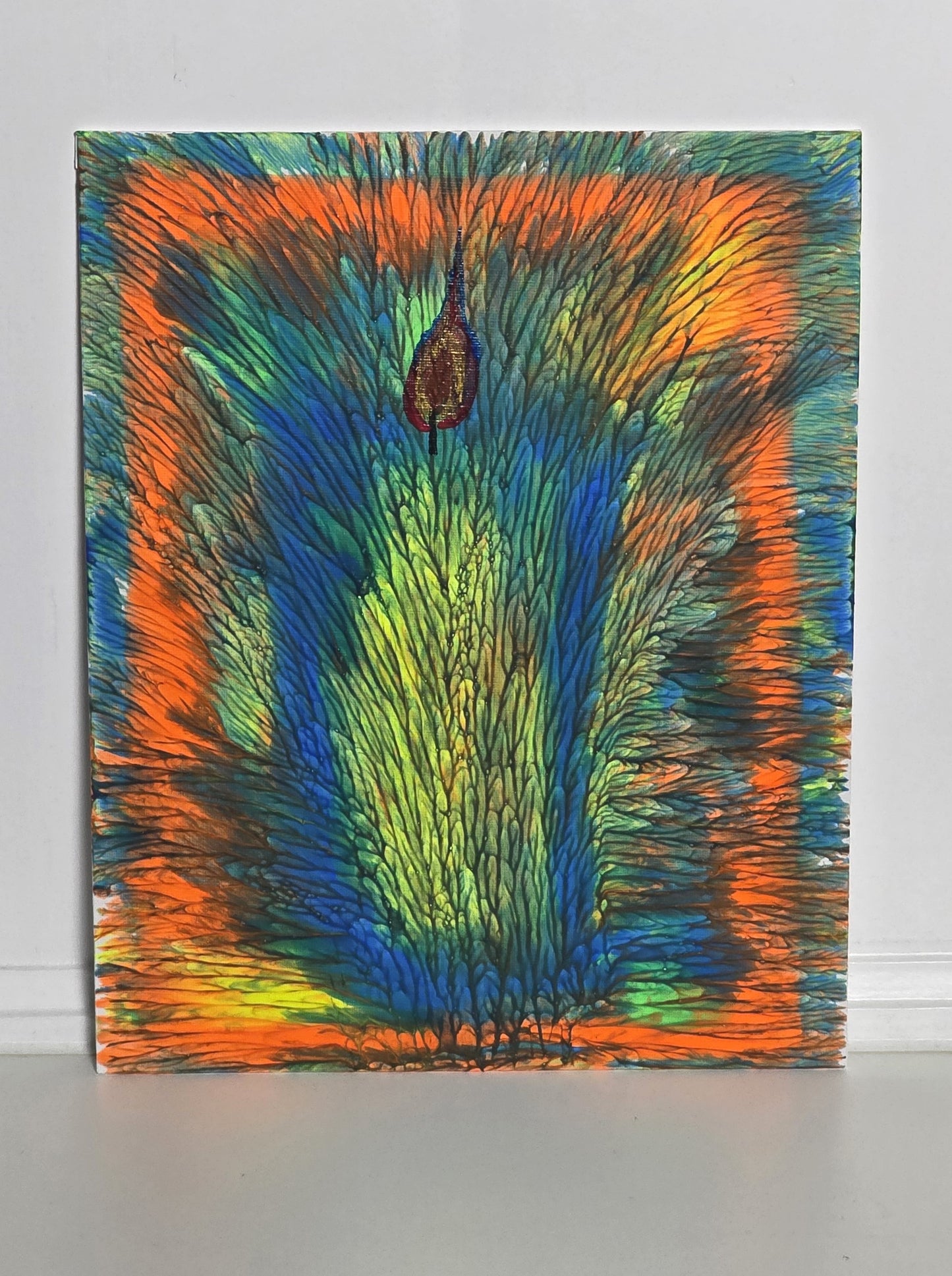 ARCIL Advent Flames – 4-teiliger Adventskranz als Acryl-Wandobjekt mit Magnet-Kerzenhaltern