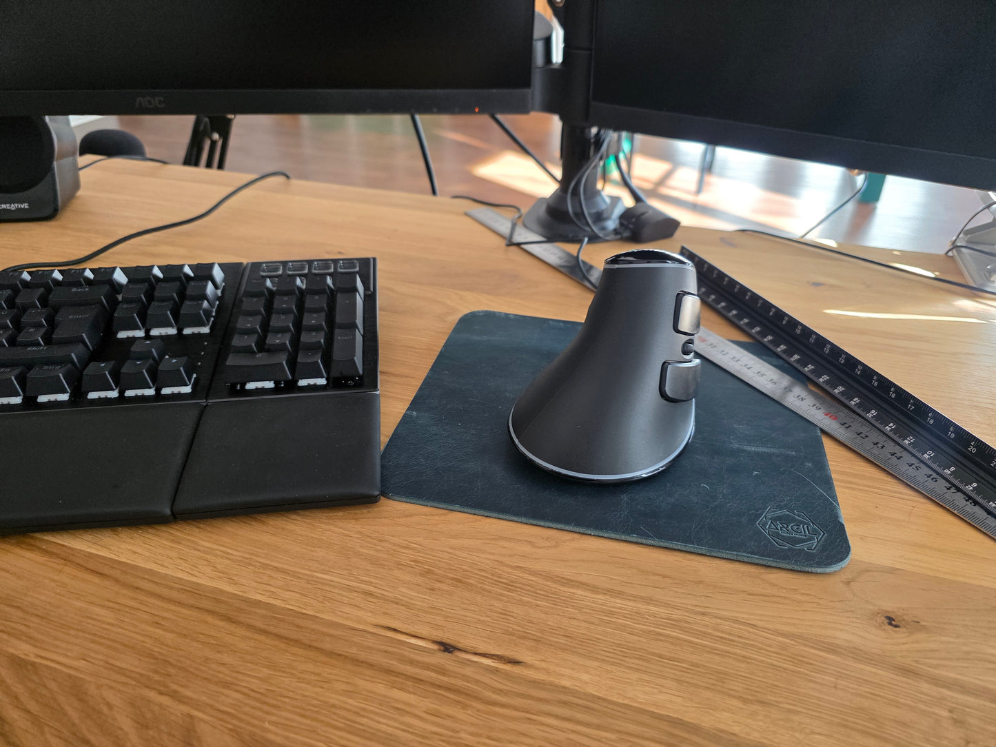 Mauspad Leder "NATURALsign" ROBUSTO "deep lake"